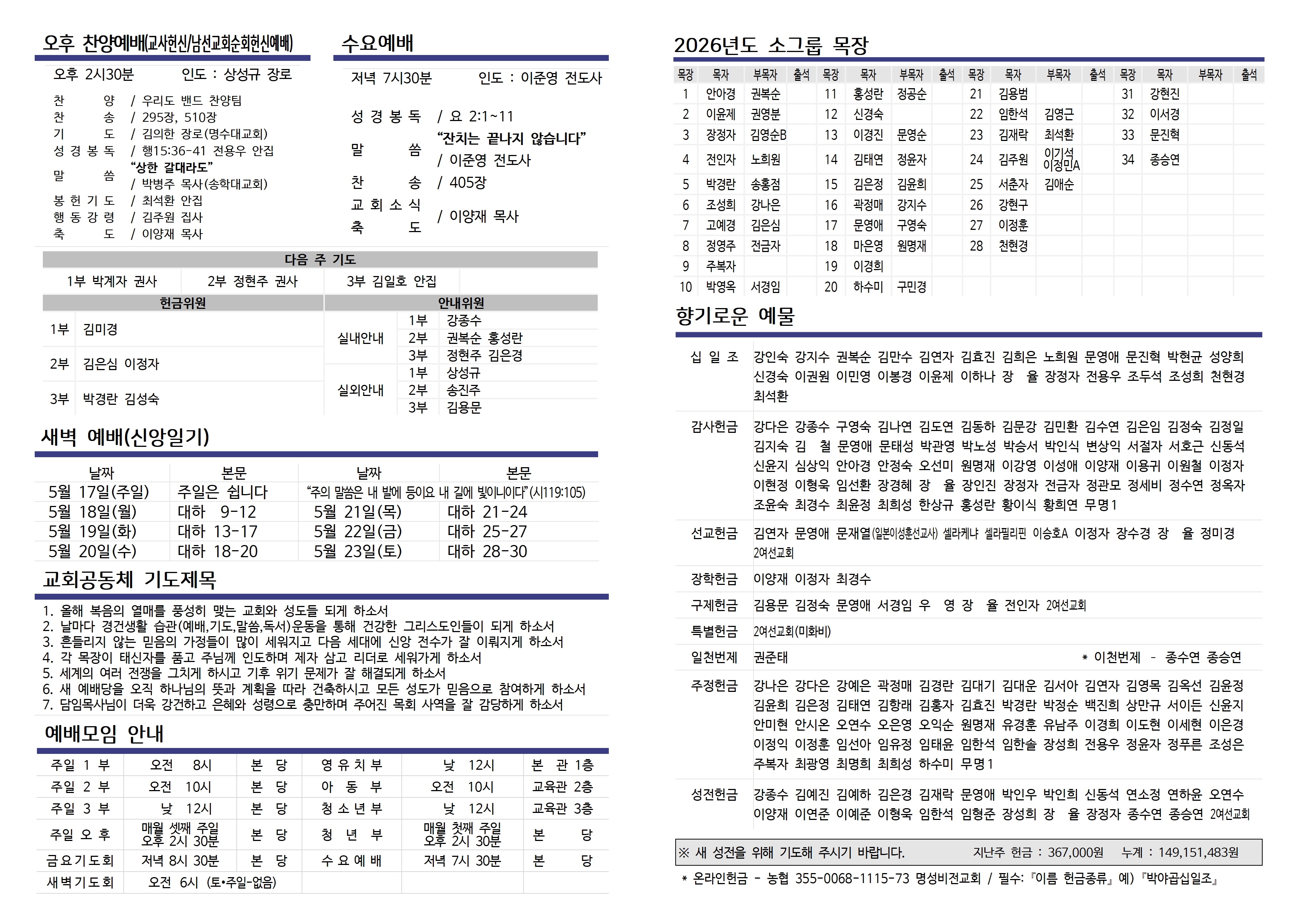 2026년 5월 17일 주보 사진 2